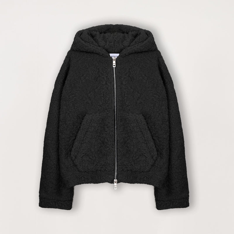 Fleece Zip Jacket - Black - Destructive