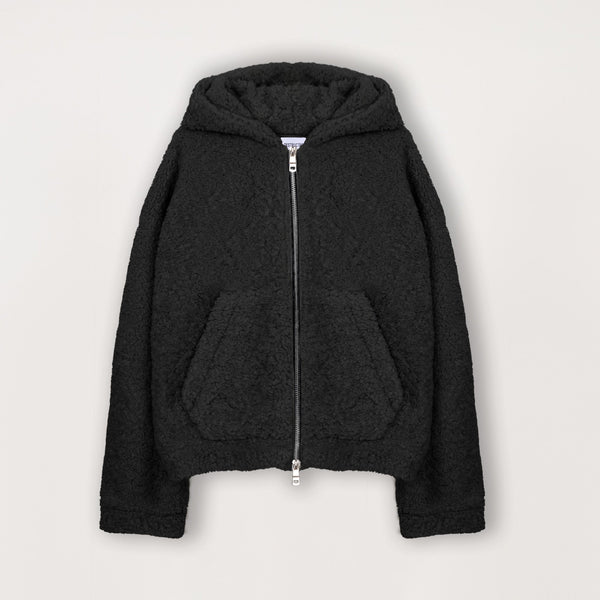 Fleece Zip Jacket - Black - Destructive