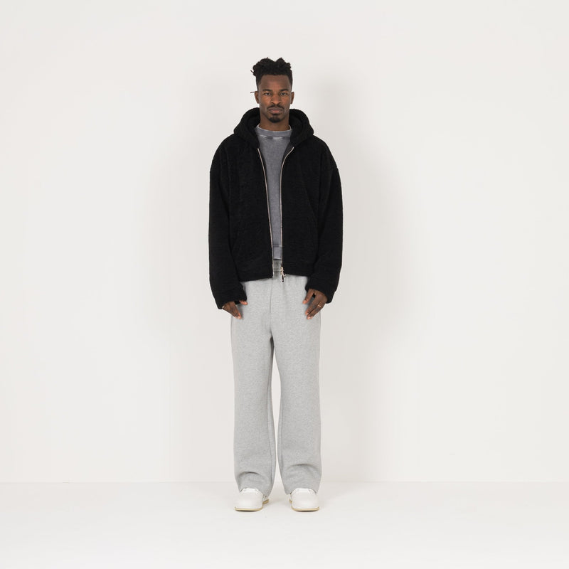 Fleece Zip Jacket - Black - Destructive