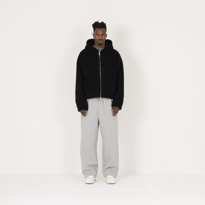 Fleece Zip Jacket - Black - Destructive