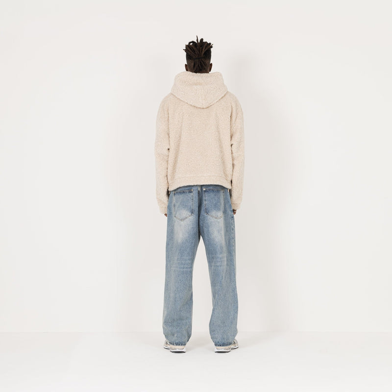 Fleece Zip Jacket - Natural - Destructive