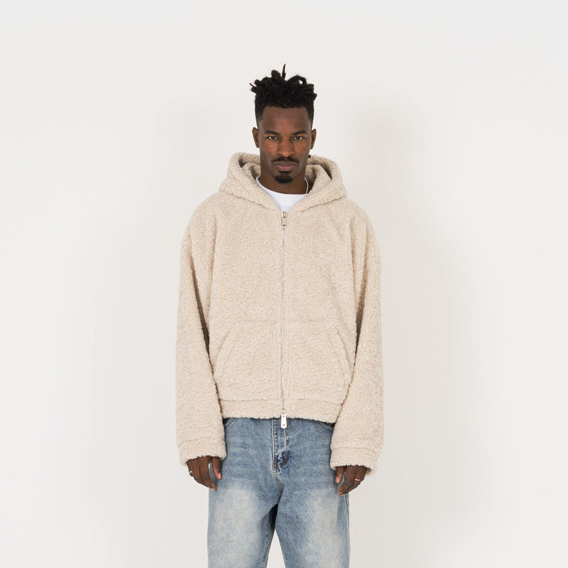 Fleece Zip Jacket - Natural - Destructive