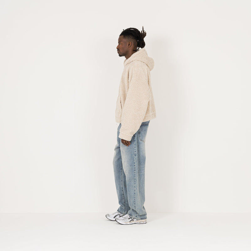 Fleece Zip Jacket - Natural - Destructive