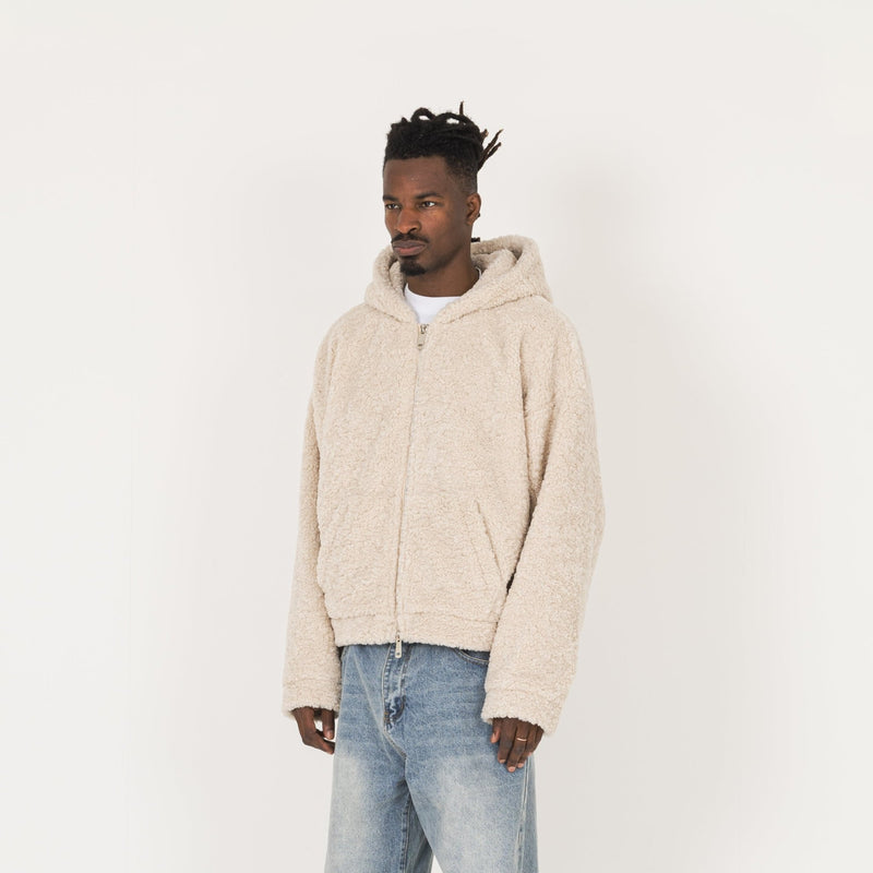 Fleece Zip Jacket - Natural - Destructive