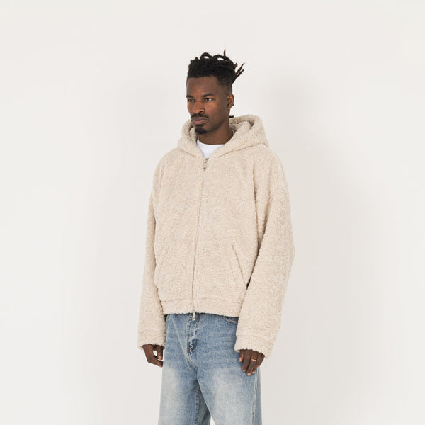 Fleece Zip Jacket - Natural - Destructive