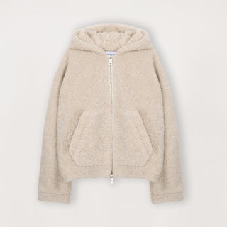 Fleece Zip Jacket - Natural - Destructive