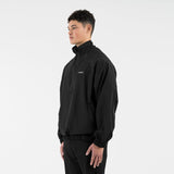 Half Zip Nylon Jacket - Black - Destructive