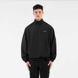 Half Zip Nylon Jacket - Black - Destructive