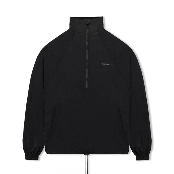 Half Zip Nylon Jacket - Black - Destructive