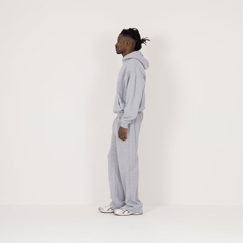 Hoodie - Light Marl Grey - Destructive
