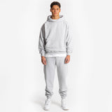 Hoodie - Light Marl Grey - Destructive