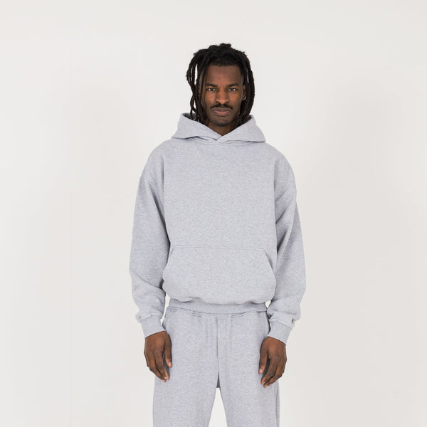 Hoodie - Light Marl Grey - Destructive