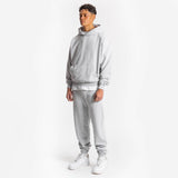 Hoodie - Light Marl Grey - Destructive