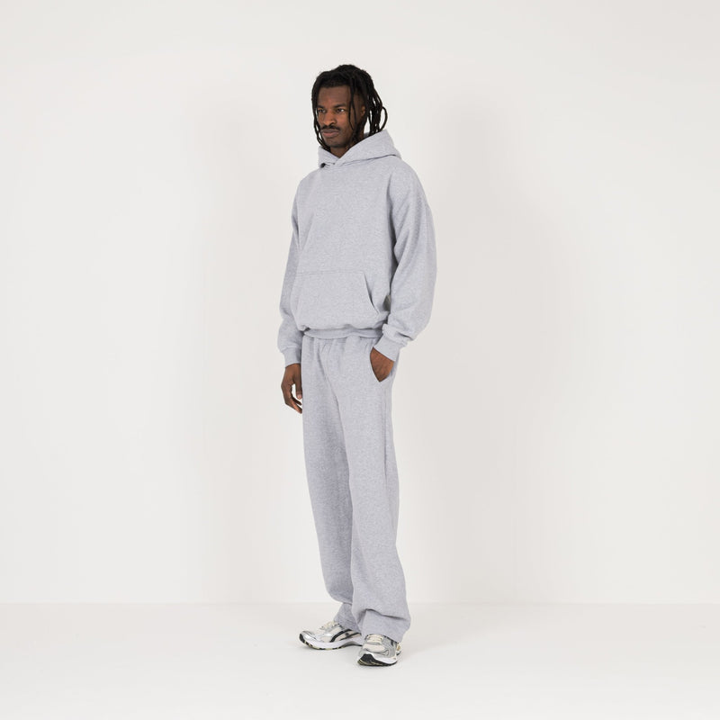 Hoodie - Light Marl Grey - Destructive