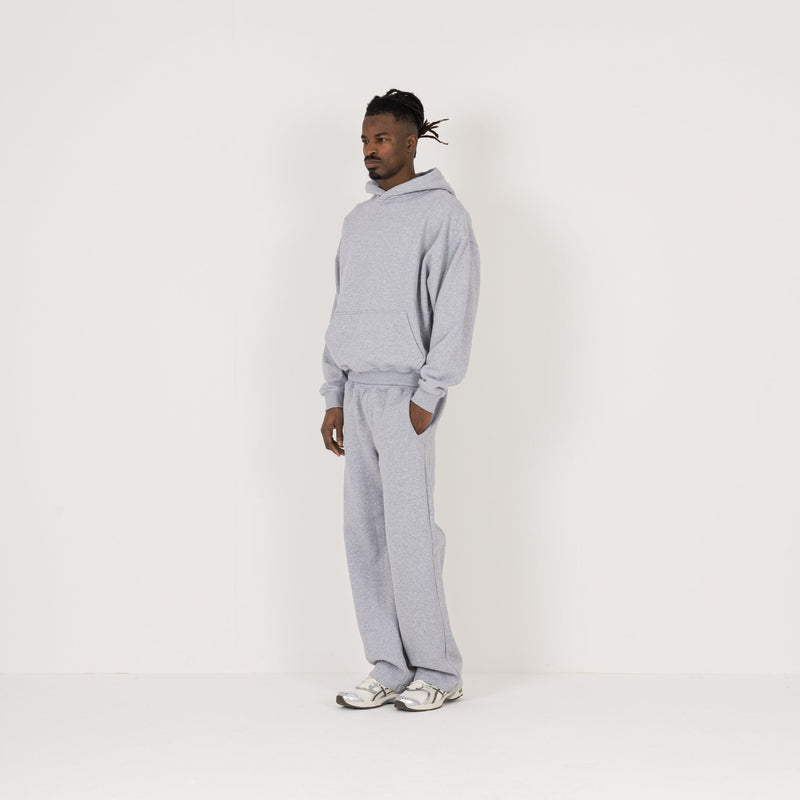 Hoodie - Light Marl Grey - Destructive