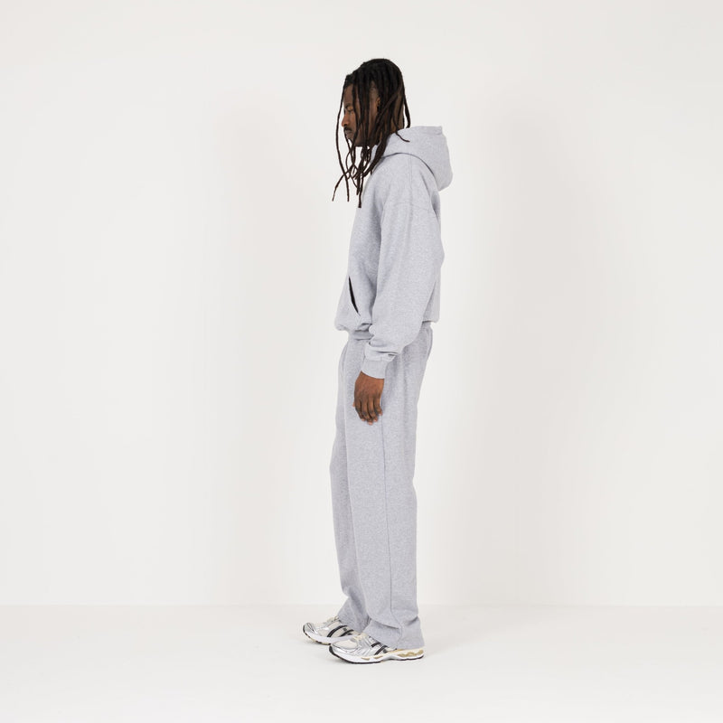 Hoodie - Light Marl Grey - Destructive