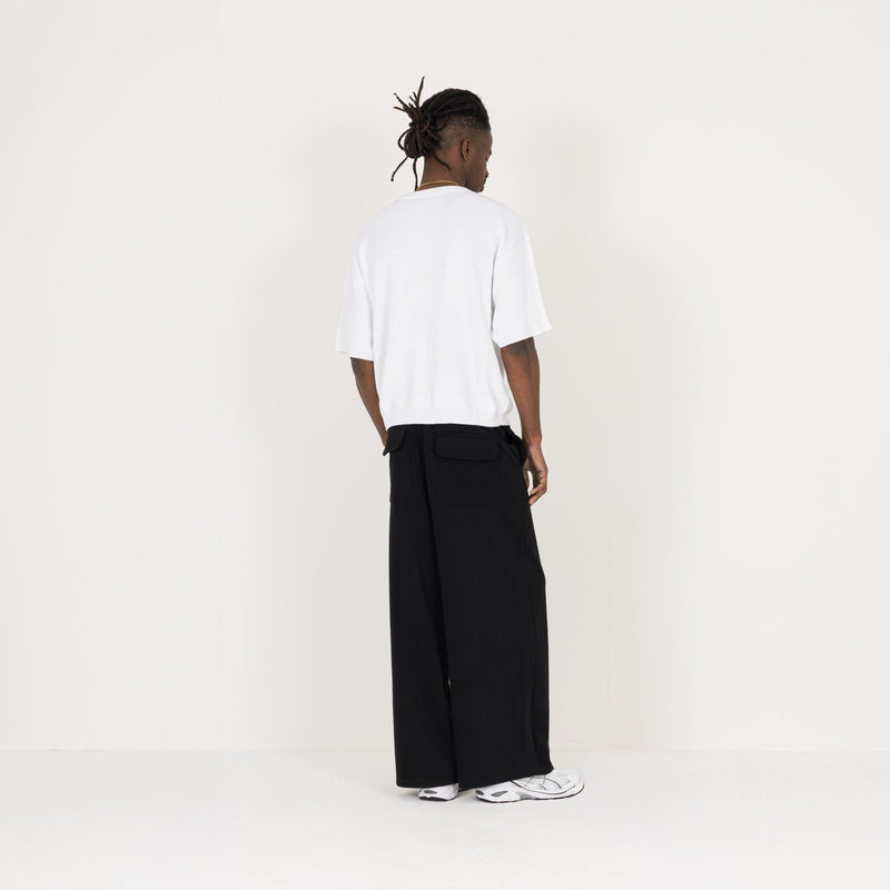 Knit T-Shirt - White - Destructive