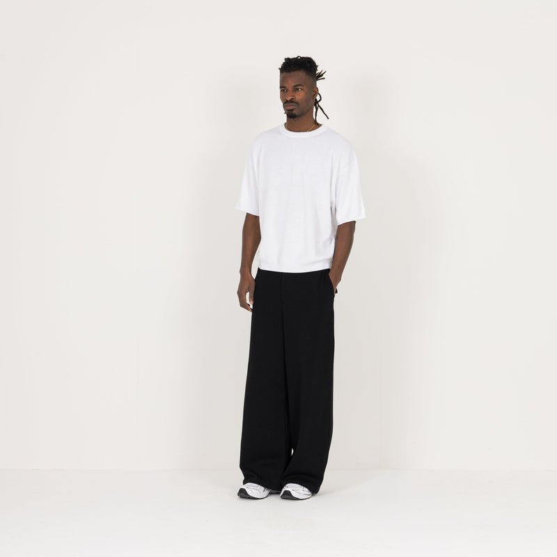 Knit T-Shirt - White - Destructive