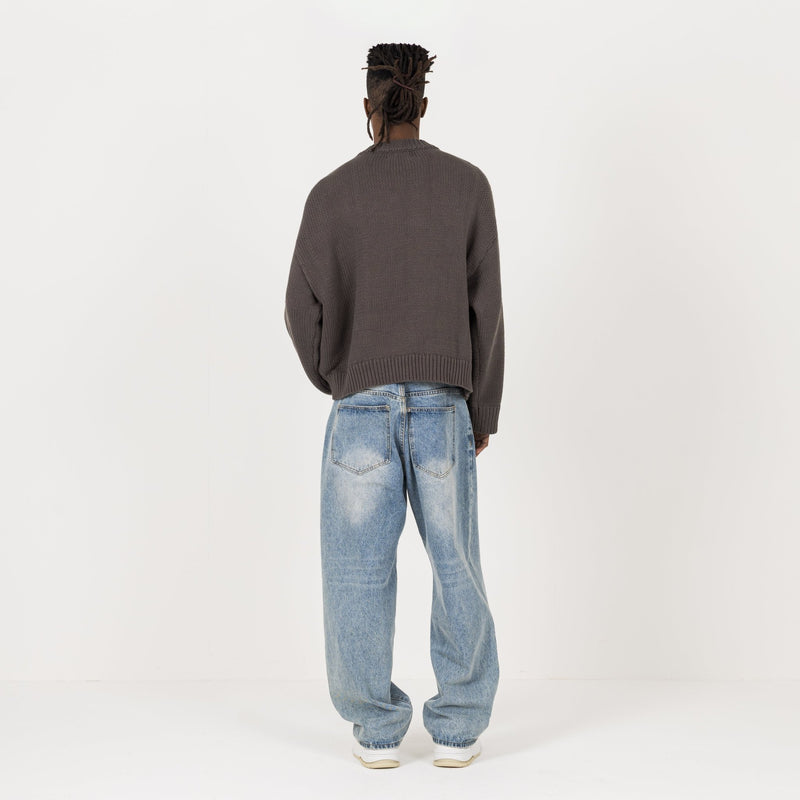 Knitted Sweatshirt - Sable - Destructive