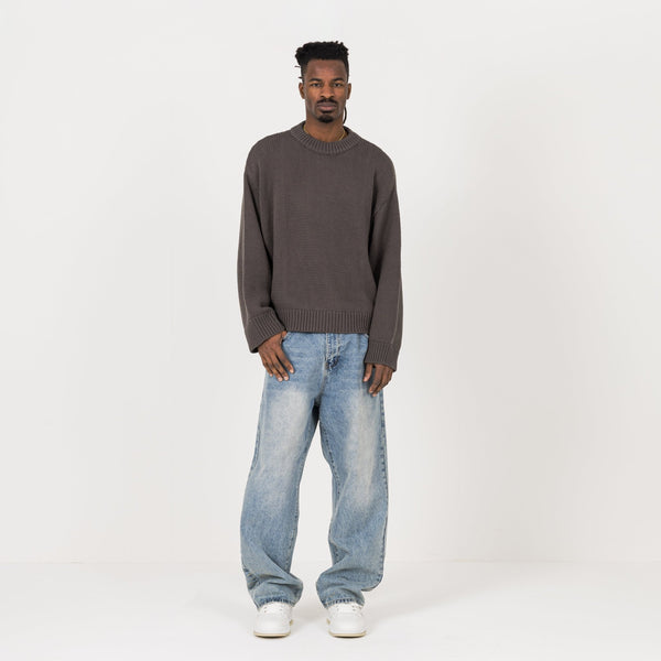 Knitted Sweatshirt - Sable - Destructive