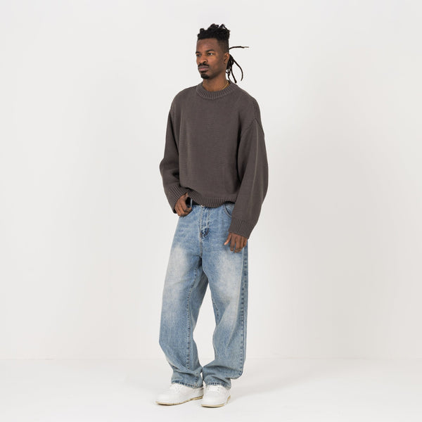 Knitted Sweatshirt - Sable - Destructive