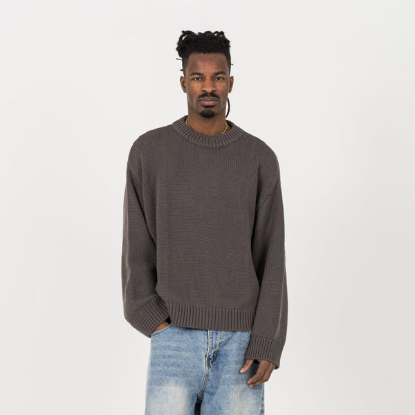 Knitted Sweatshirt - Sable - Destructive
