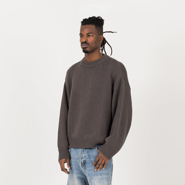 Knitted Sweatshirt - Sable - Destructive