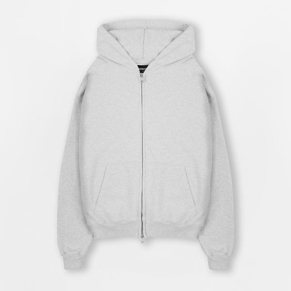 Zip Hoodie - Light Marl Grey