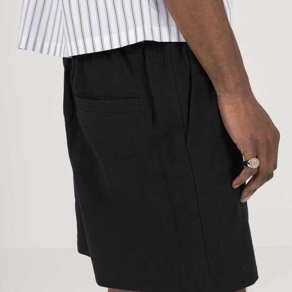 Linen Short - Black - Destructive