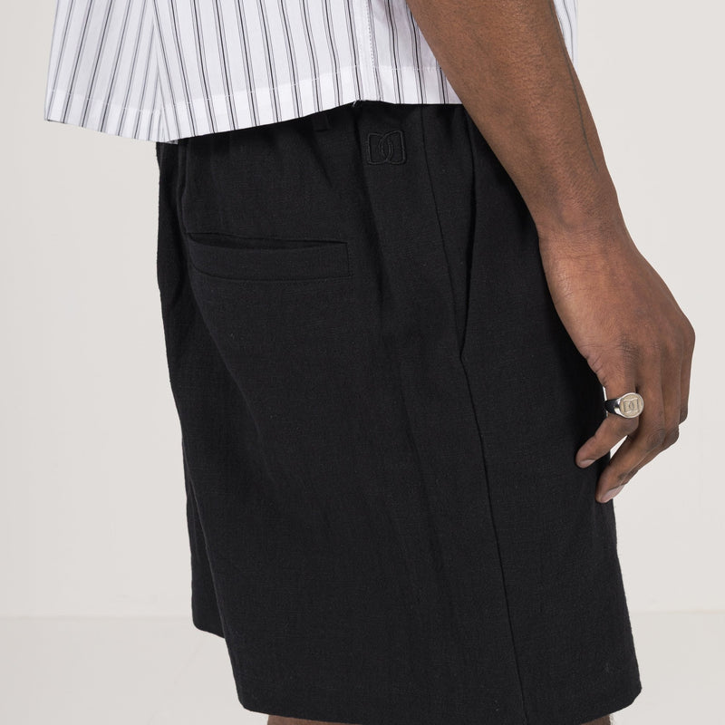 Linen Short - Black - Destructive