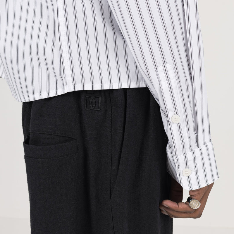 Linen Trouser - Black - Destructive
