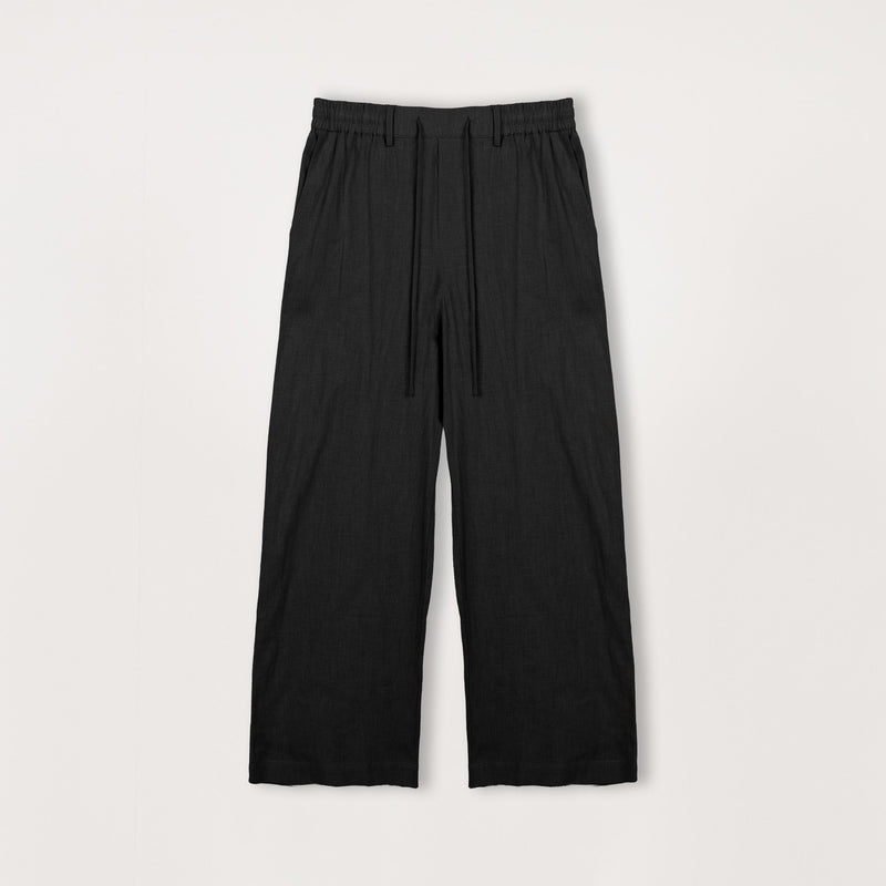 Linen Trouser - Black - Destructive