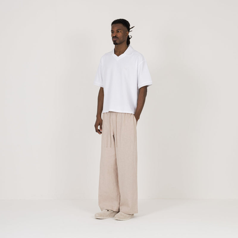 Linen Trouser - Ecru - Destructive