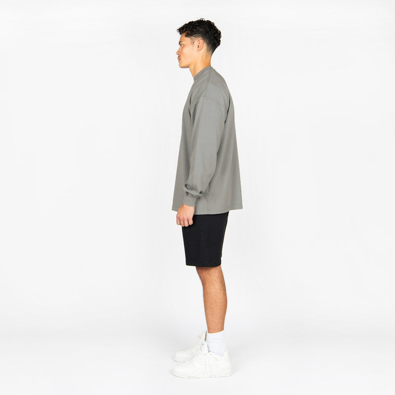 Long Sleeve T-Shirt - Fossil Grey - Destructive