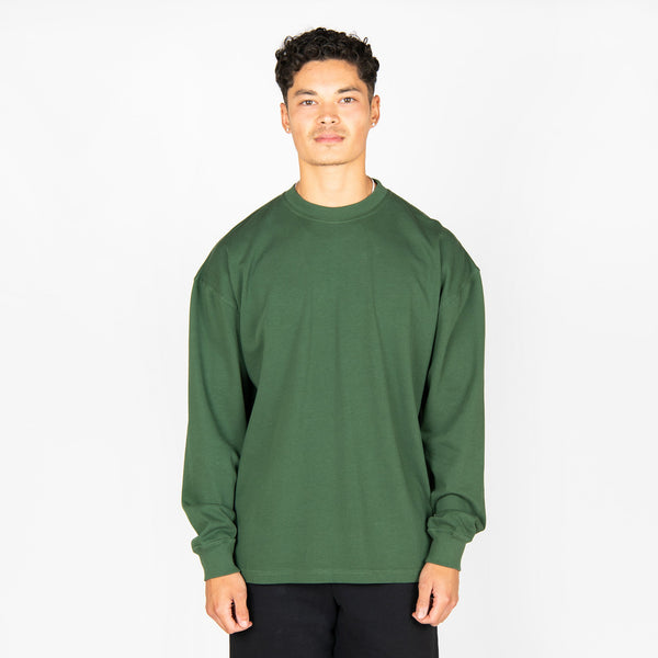 Long Sleeve T-Shirt - Green - Destructive