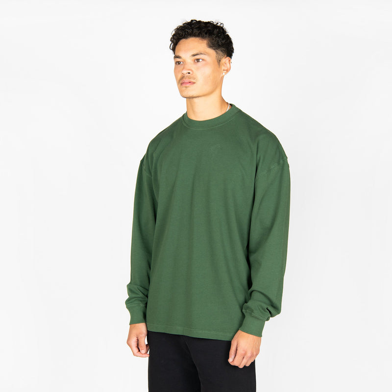 Long Sleeve T-Shirt - Green - Destructive