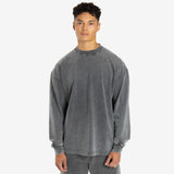 Long Sleeve T-Shirt - Vintage Grey - Destructive