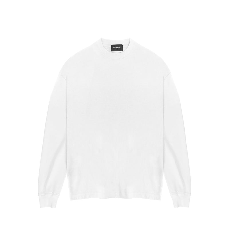 Long Sleeve T-Shirt - White - Destructive