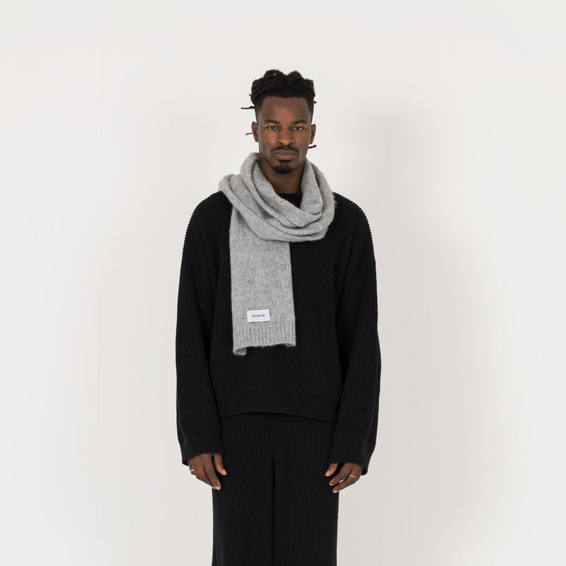 Mohair Scarf - Glacial Grey - Destructive