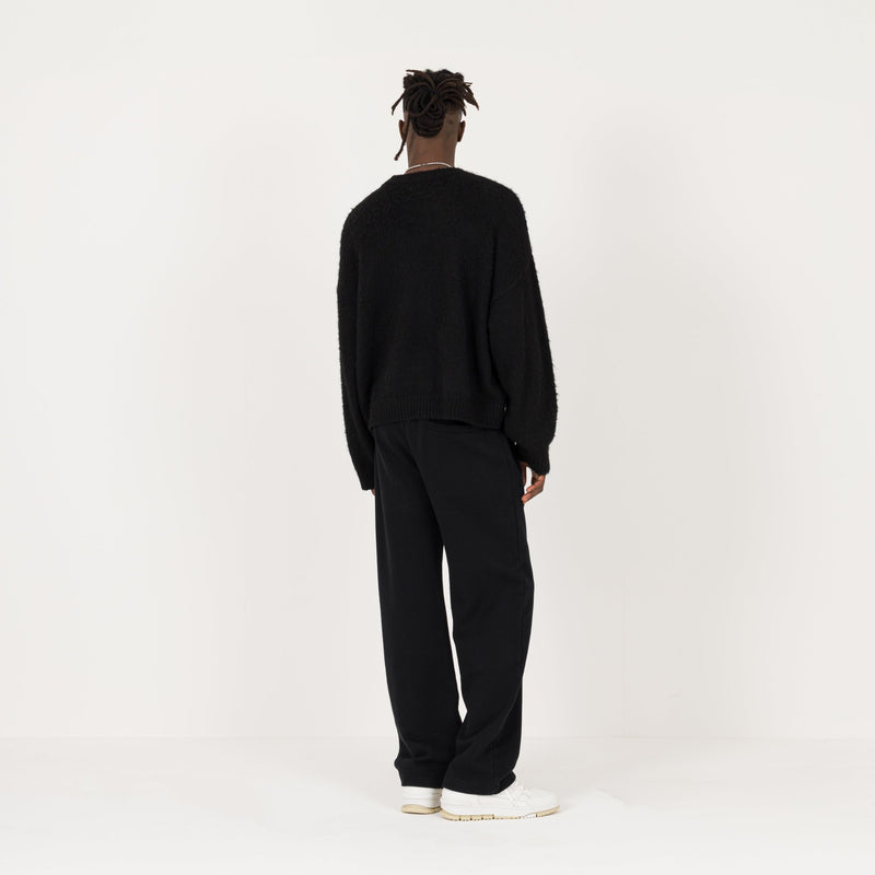Mohair Sweatshirt - Black - Destructive