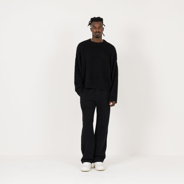 Mohair Sweatshirt - Black - Destructive