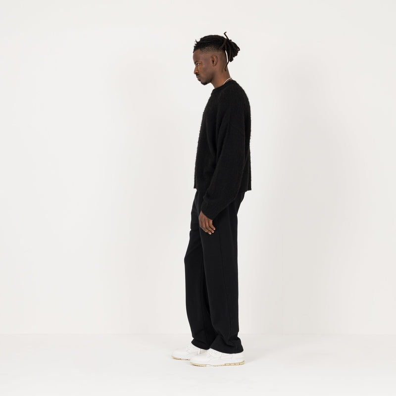 Mohair Sweatshirt - Black - Destructive