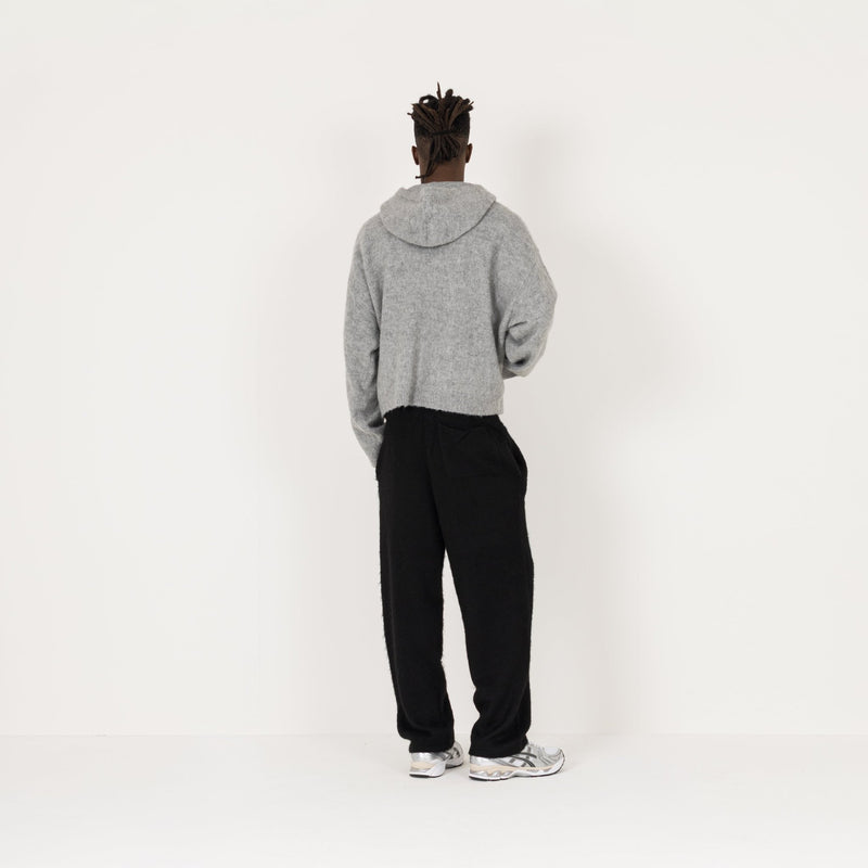 Mohair Zip Hoodie - Glacial Grey - Destructive