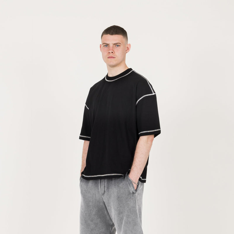 Outline T-Shirt - Black - Destructive
