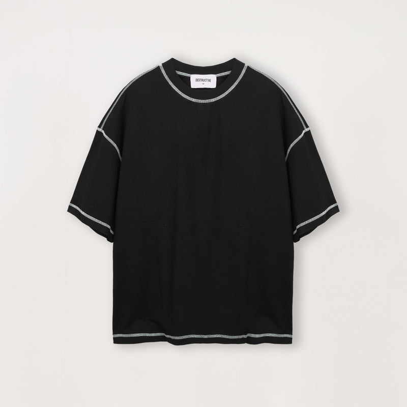 Outline T-Shirt - Black - Destructive