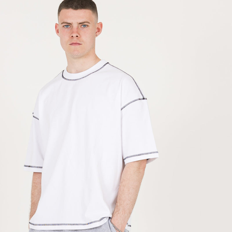 Outline T-Shirt - White - Destructive