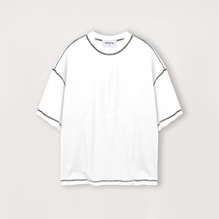 Outline T-Shirt - White - Destructive