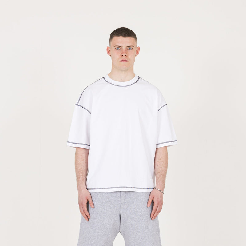 Outline T-Shirt - White - Destructive