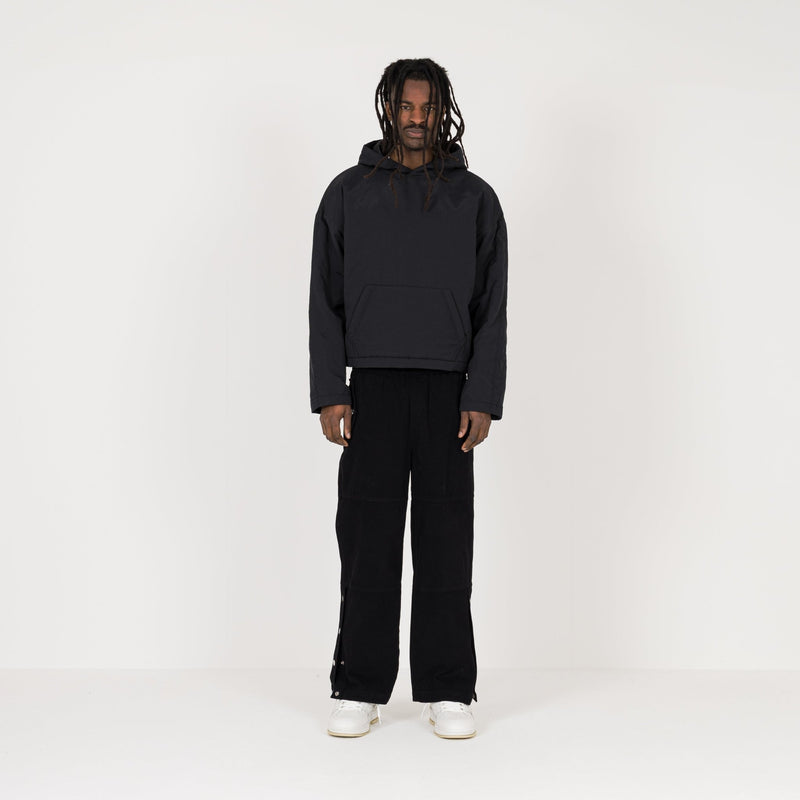 Padded Hooded Jacket - Black - Destructive
