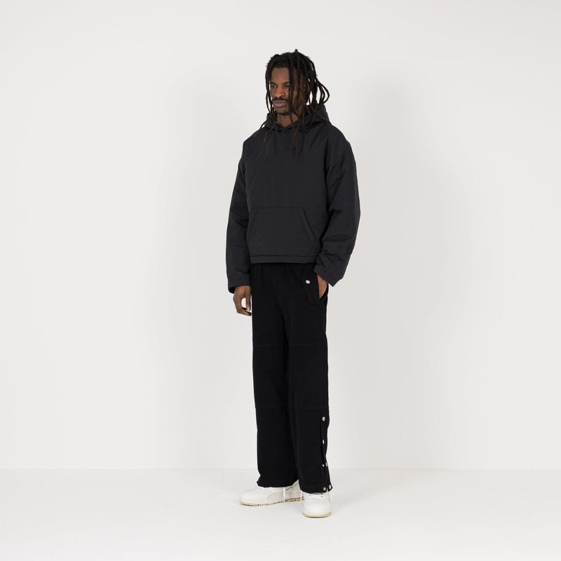 Padded Hooded Jacket - Black - Destructive